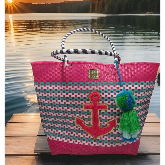Simply Southern Calabash Tote Bag Anchor With Gold Emblem New - Picture 9 of 11